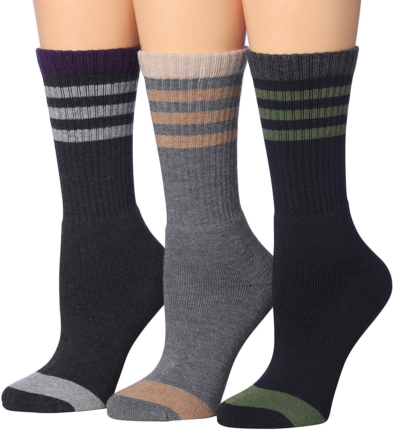 Ronnox Wool Blend Trekking Hiking Outdoor Sports Performance Cushioned Crew Socks For Men & Women 3 Pairs Ronnox Wool Blend Trekking Hiking Outdoor Sports Performance Cushioned Crew Socks For Men & Women 3 Pairs